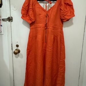 Ted Baker Vibrant Orange Backless Dress